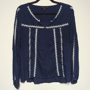 Sanctuary Navy Blue long sleeve Blouse